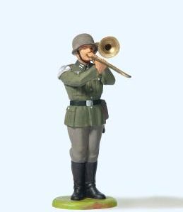 Musiker stehend, mit Posaune