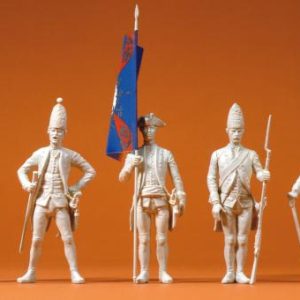 Preußen 1756. 5 unbemalte Fig