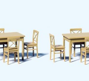 2 Tische und 8 Stühle. Bausat