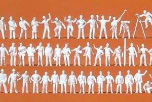 Auf der Arbeit 70 unbemahlte Miniaturfiguren