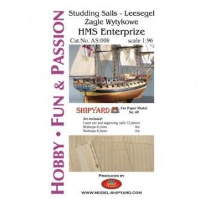Segel für HMS Enterprize – Leesegel