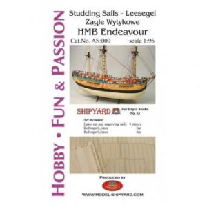 Segel für HM Bark Endeavour – Leesegel