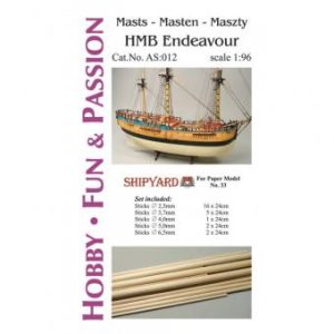 Masten mit Lasercut Detailsatz HM Bark Endeavour