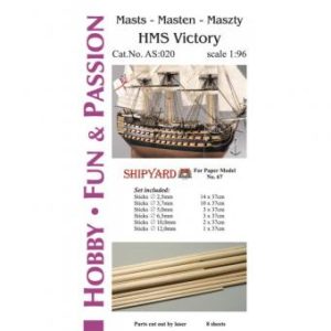 Masten mit Lasercut Detailsatz HMS Victory
