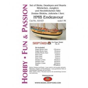 Blöckchen, Jungfern und Herz Satz HMB Endeavour