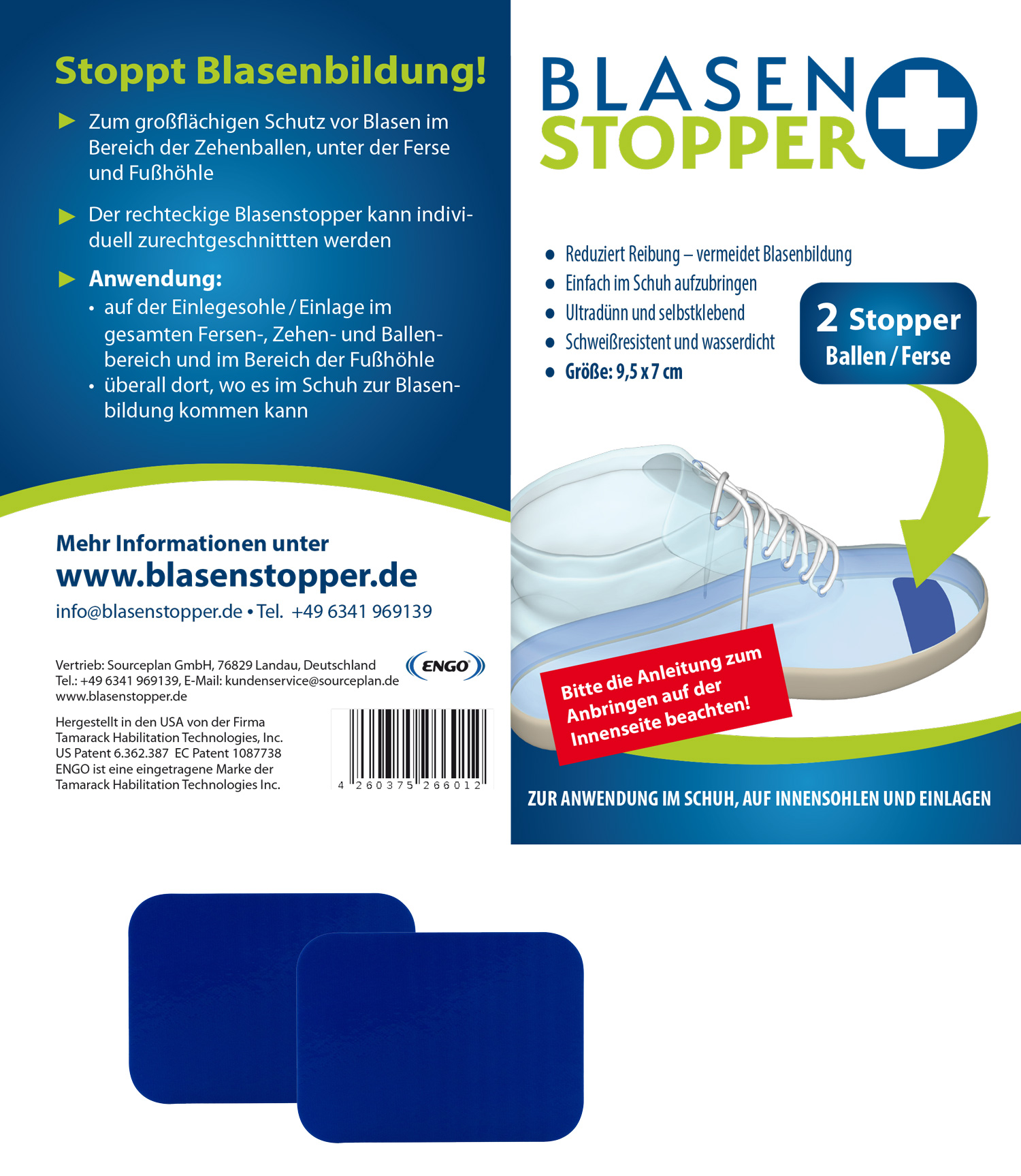Blasenstopper (2x Rechteck)